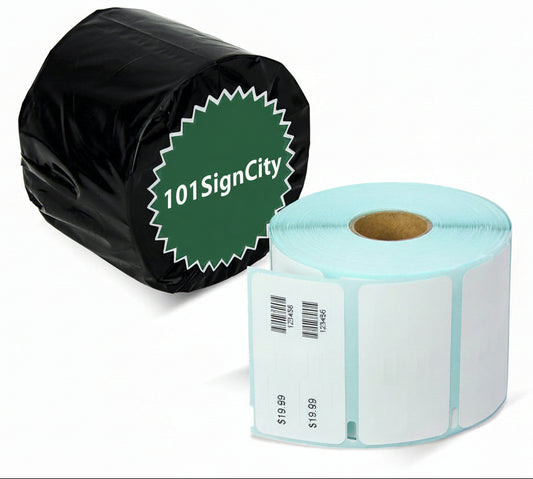 0.44 x 2.13in Jewelry Labels: Dymo Compatible 30299 Barbell Thermal Film Bright White