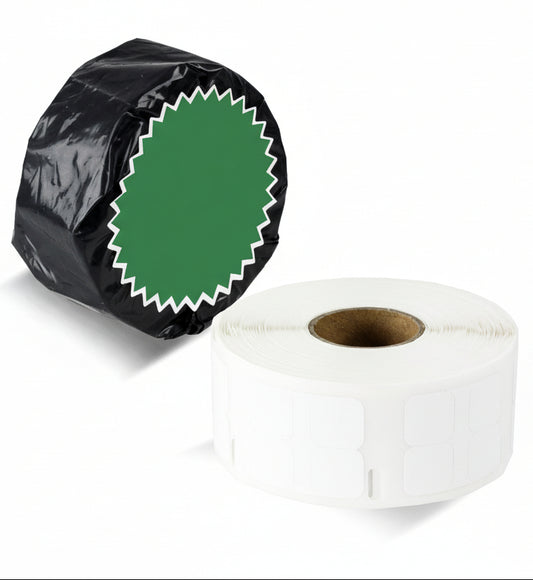 0.5 x 0.5in Mini Multipurpose Labels: Dymo Compatible 30335 Bright White