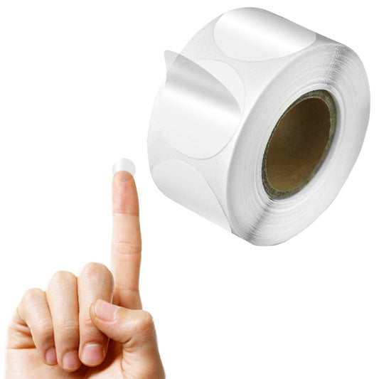 0.5 inch Round Stickers: Color Coded Clear Dot Label