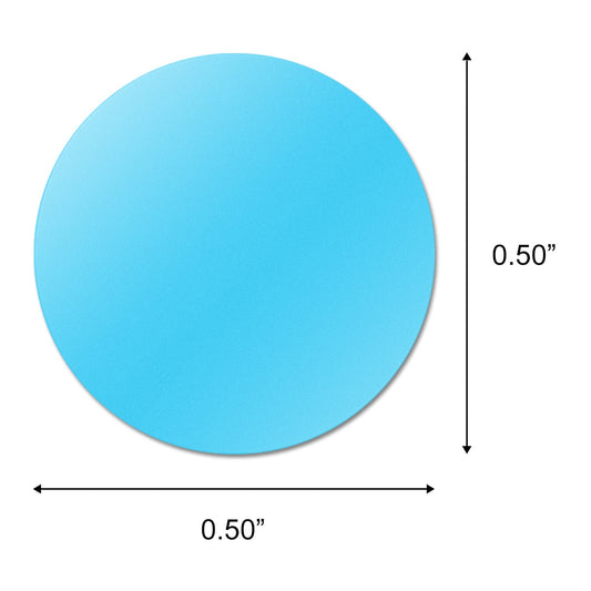0.5 inch Round Stickers: Color Coded Light Blue Dot Label