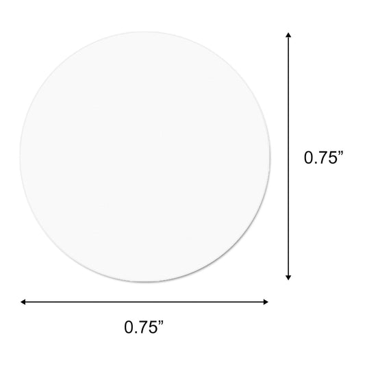 0.75 inch Round Stickers: Color Coded White Dot Label