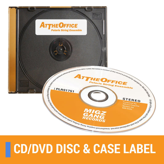 4.59in Full Face CD and DVD Labels: Neato CLP-192237 Compatible, White Matte