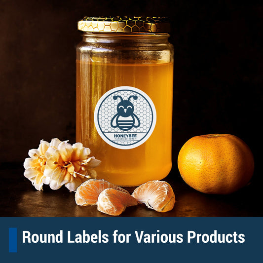 2 inch Circle Labels: 12UP Blank, White Matte (12 per Sheet)