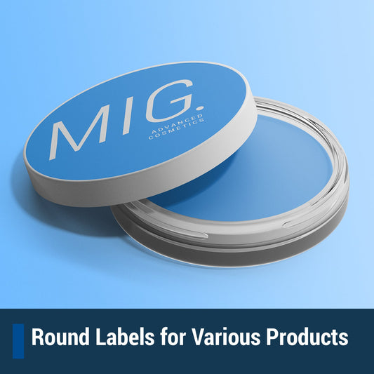 1 inch Circle Labels: 63UP Blank, White Matte (63 per Sheet)