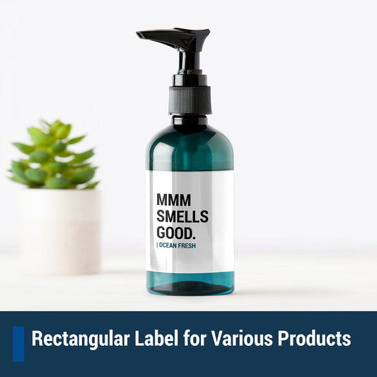 3.5 x 5 inch Rectangle Labels: 4UP Blank, White Matte (4 per Sheet)