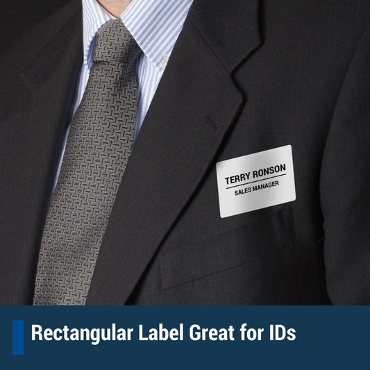 2.625 x 2in Rectangle Labels: 15UP Blank, White Matte (15 per Sheet)