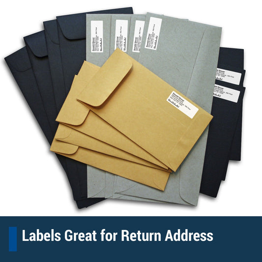 1.75 x 0.66 inch Rectangle Labels: 60UP Blank, White Matte (60 per Sheet)