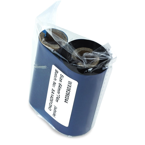 2.20in x 244ft Wax Ribbon: Thermal Transfer Roll (0.5 inch Core)
