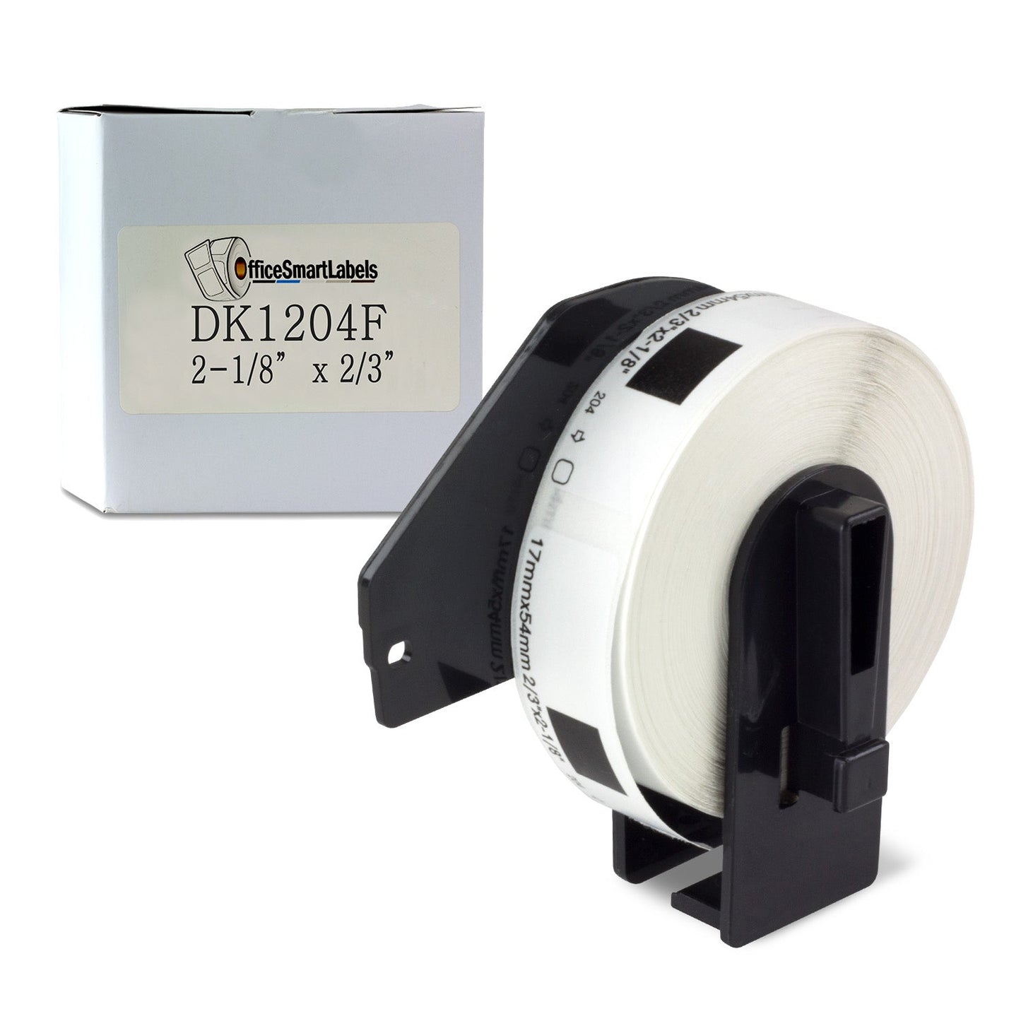 2.13 x 0.67in Drop-In Labels Roll: Brother Compatible DK-1204 Permanent Cartridge
