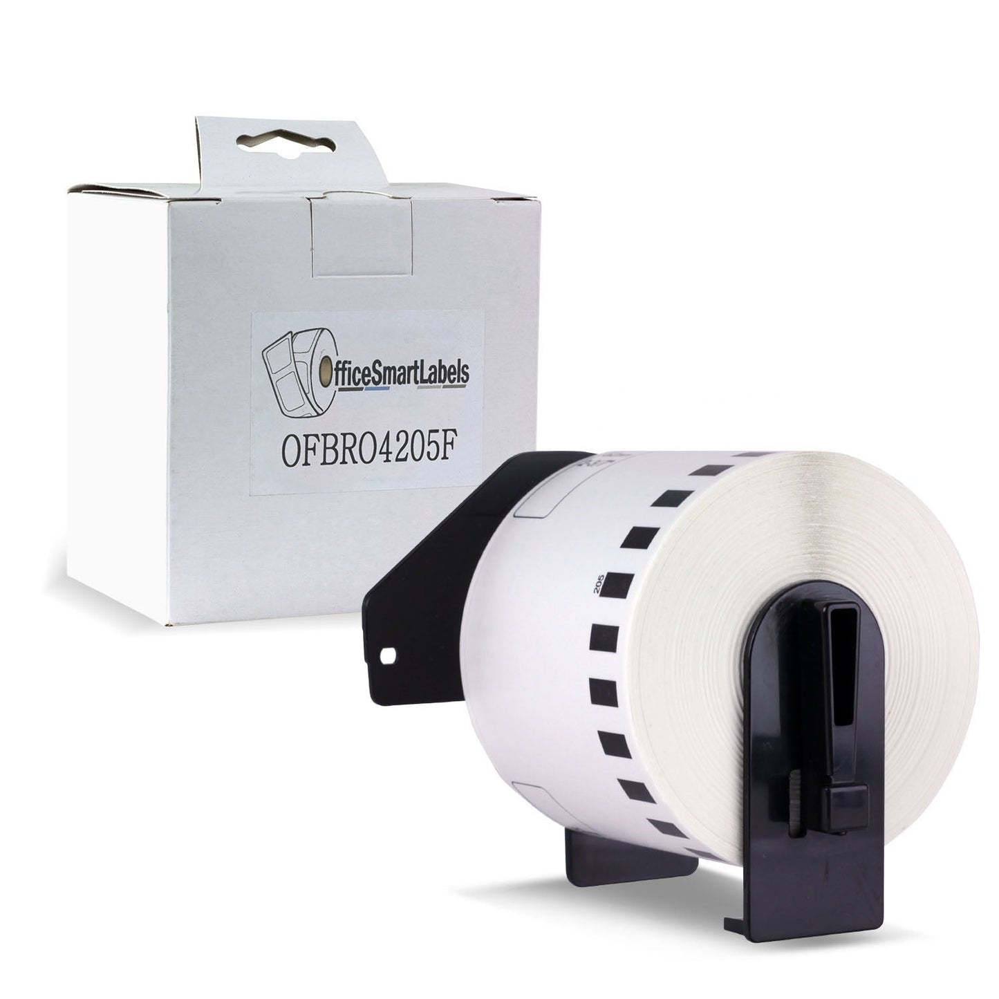 2.4in x 100ft Continuous Film Labels: Brother Compatible DK-4205 Removable Cartridge