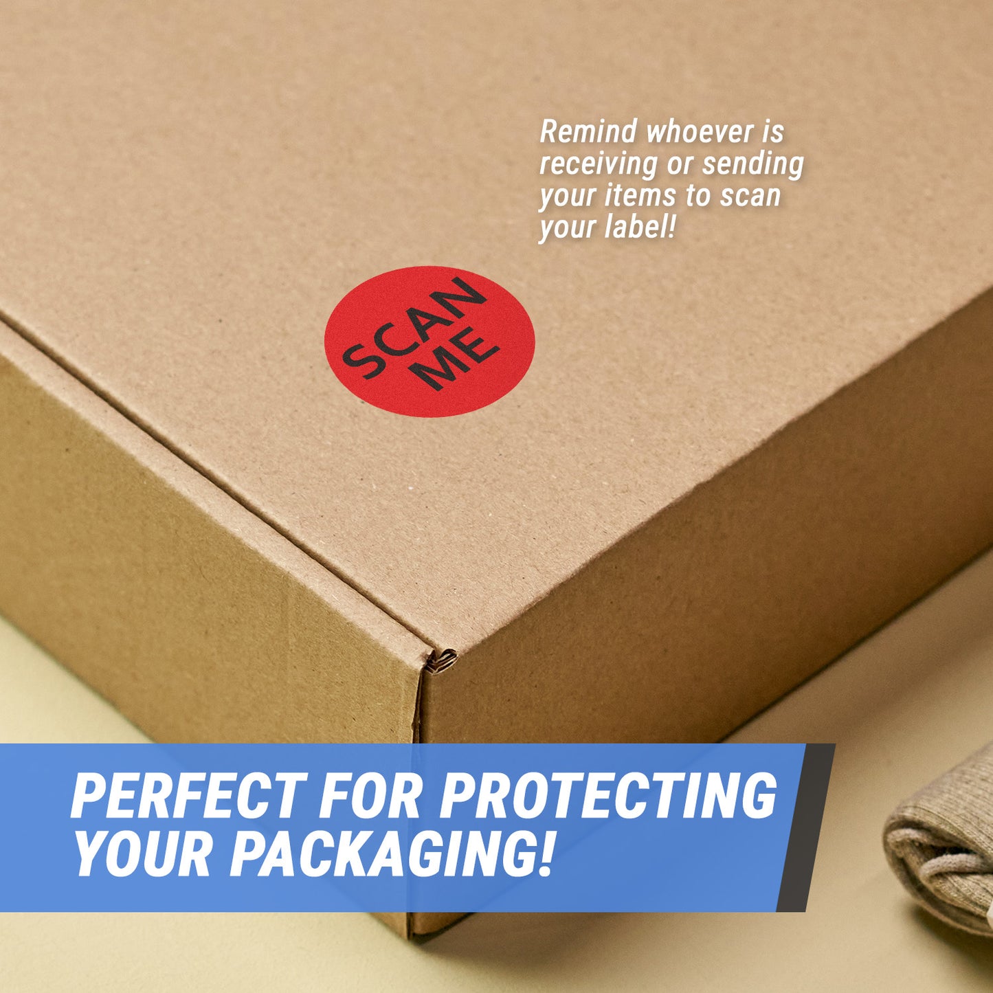1.5in Stickers: Please Scan Me Shipping Labels