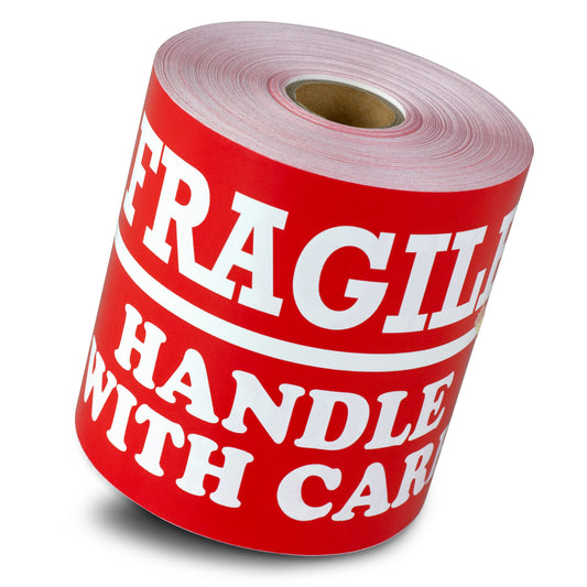 6 x 4in Stickers: Fragile Handle with Care Shipping Labels