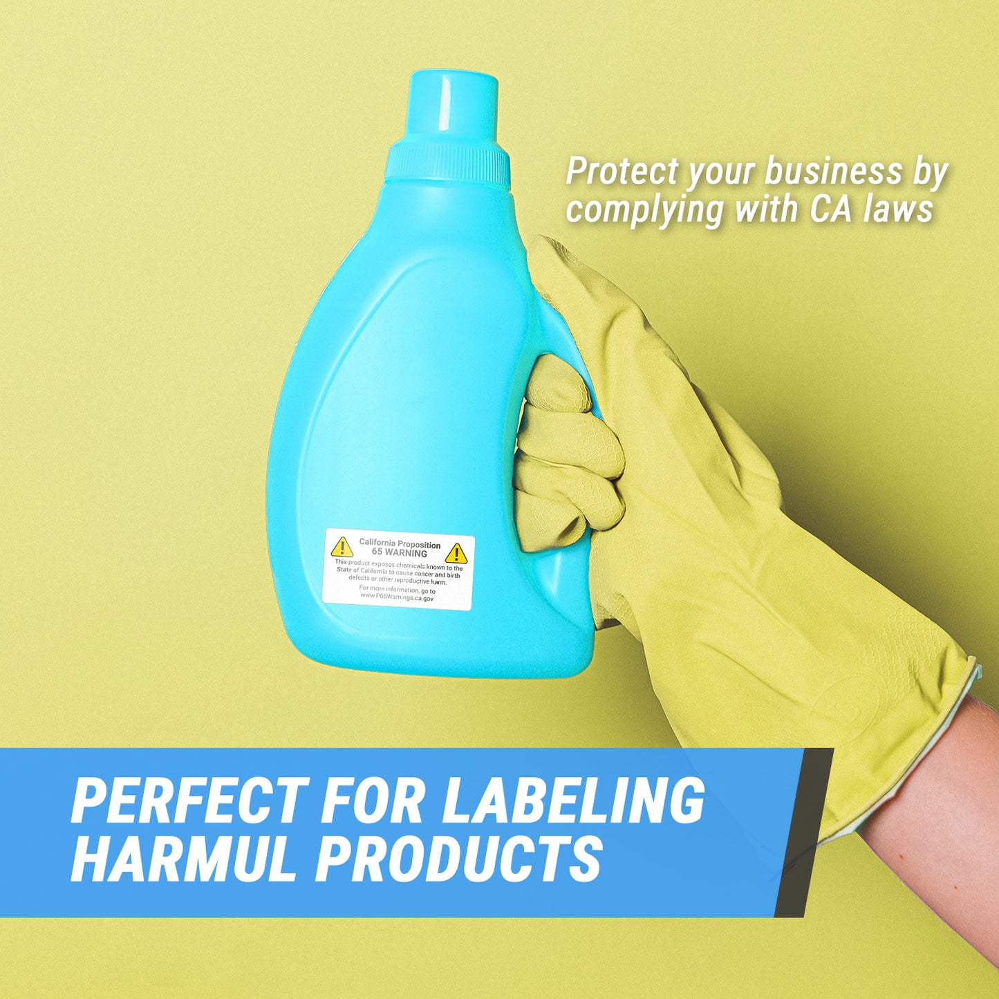 2 x 1in Stickers: California Proposition 65 Warning Labels