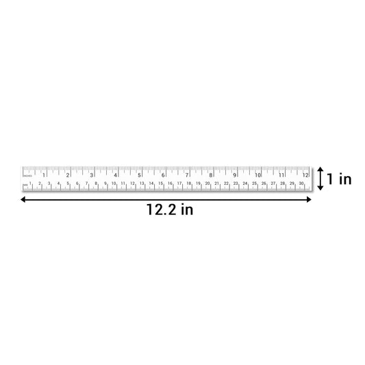 12 x 1in Stickers: Ruler Labels 12 Inches per Sticker (White)