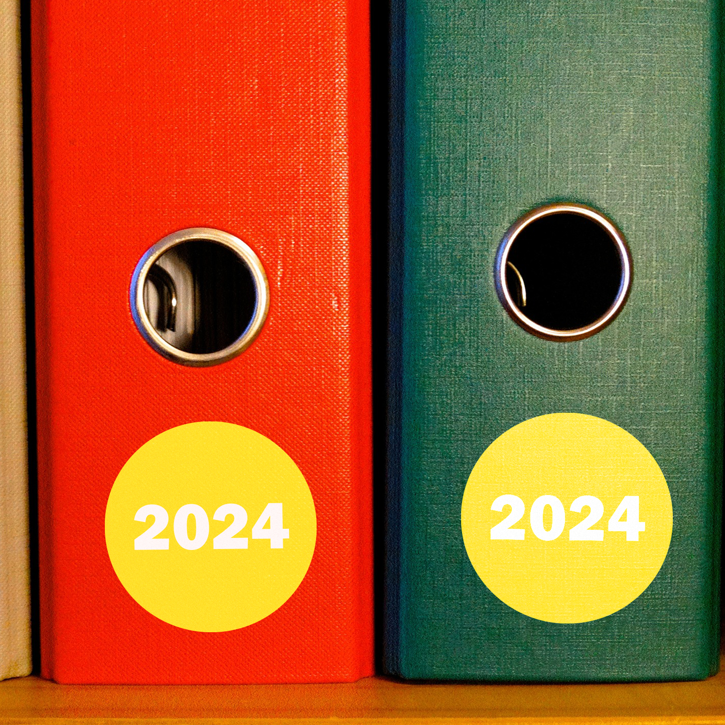 0.75in 2024 Year Label Yellow (Sheet)