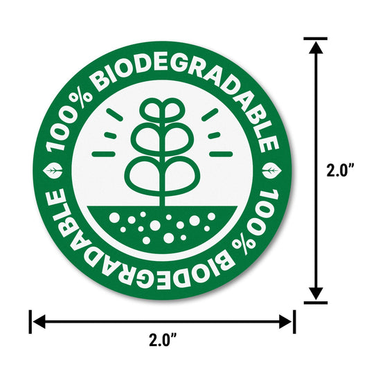 2in Stickers: 100% Biodegradable Food, Medical, and Retail Labels