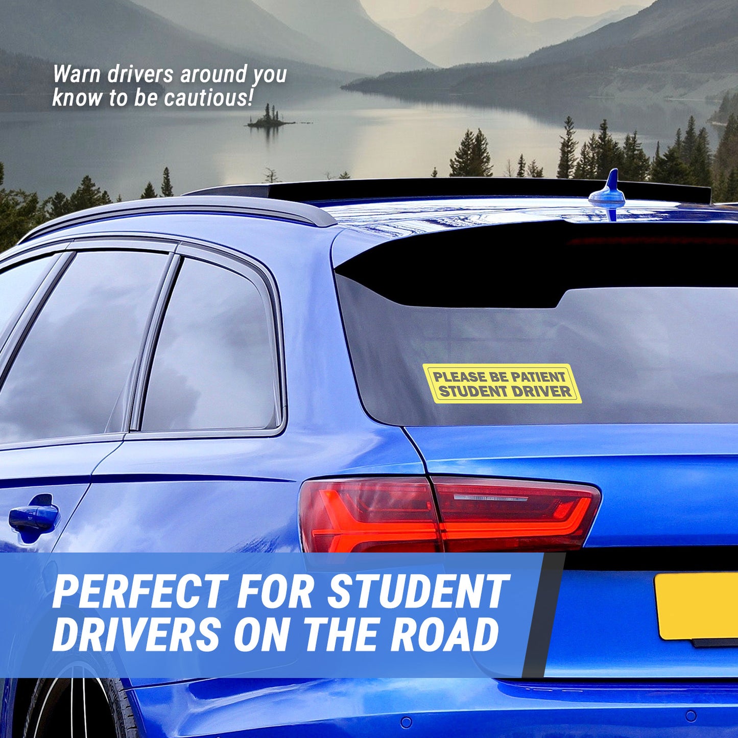9 x 2.5in Stickers: Please Be Patient Student Driver Labels
