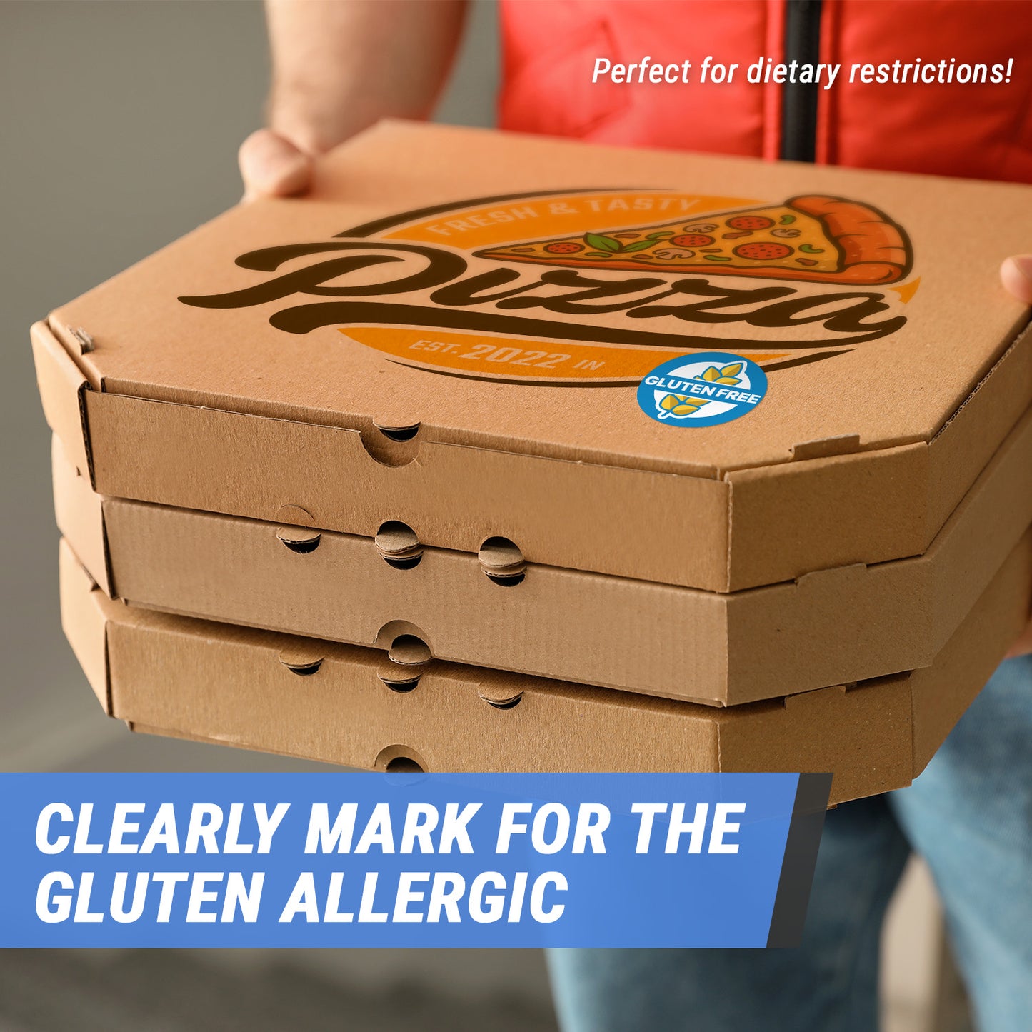 1.5 inch Gluten-Free Food Labels (300 Count)