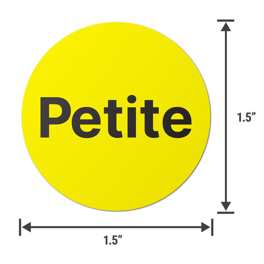 1.5in Stickers: Petite Shoe & Clothing Size Labels