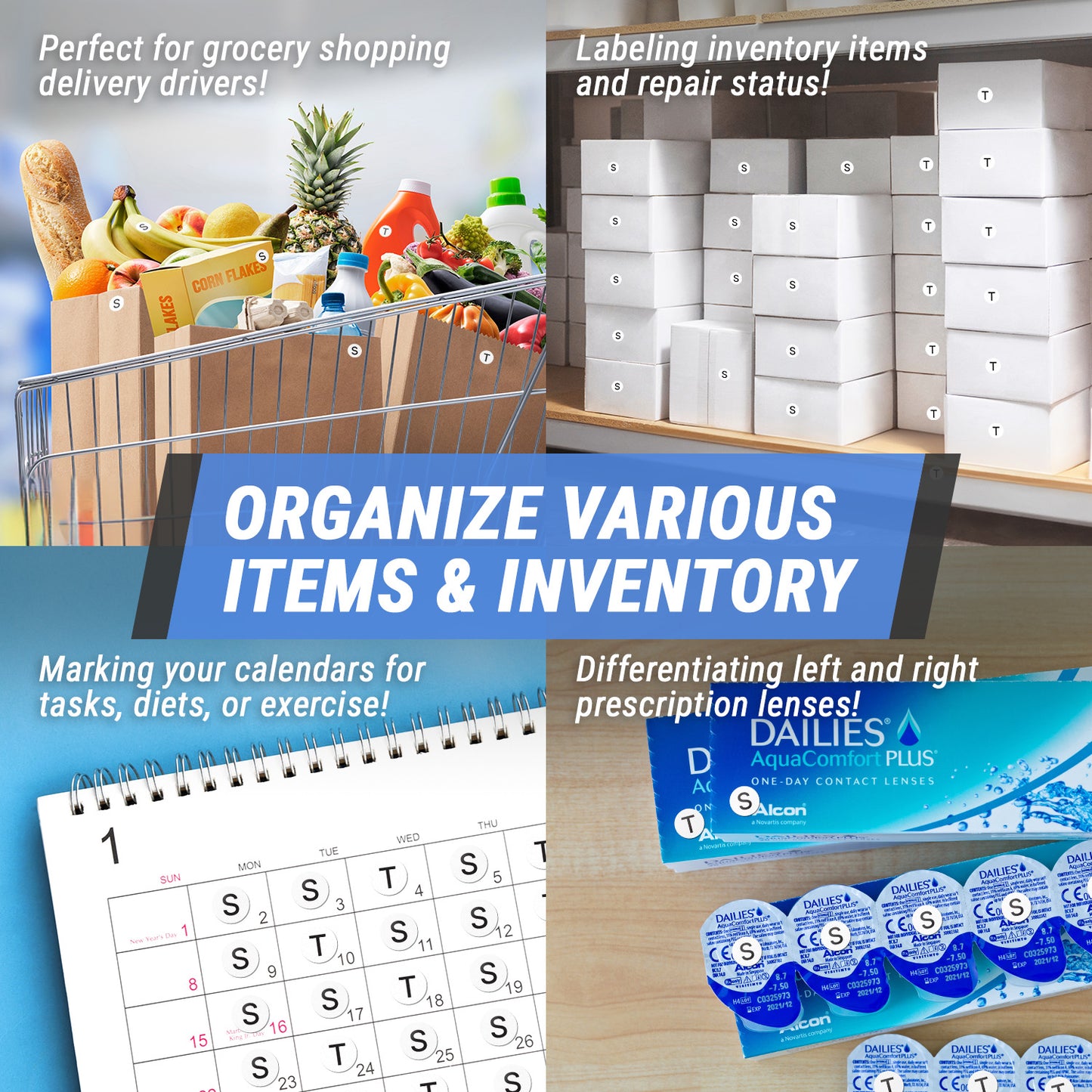 1in Stickers: Alphabet Letter S Label (Capital)