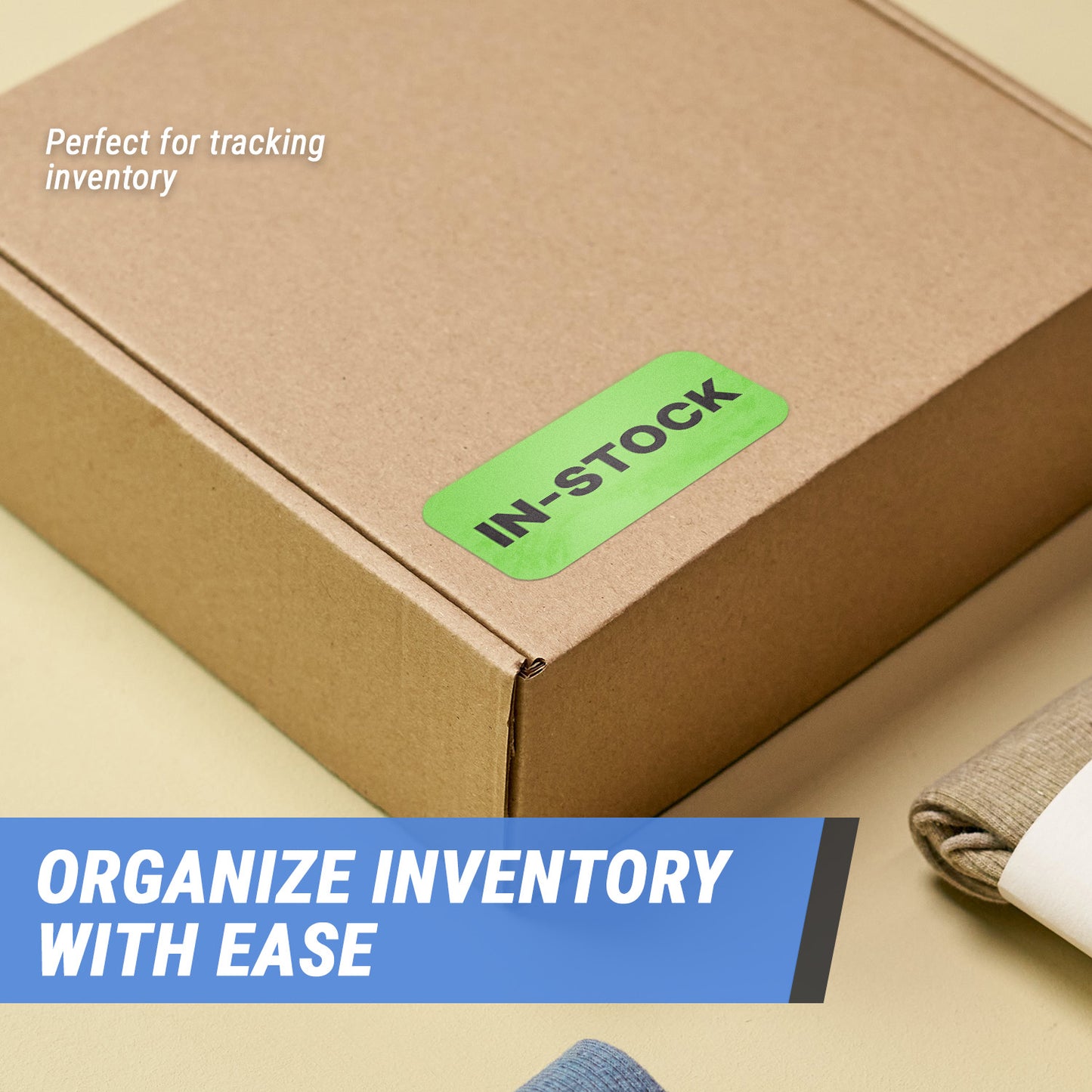 2 x 1in Stickers: In-Stock Inventory Labels
