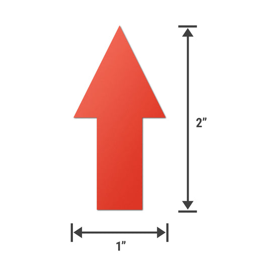 2 x 1in Stickers: Arrow Warehousing Labels (Red)