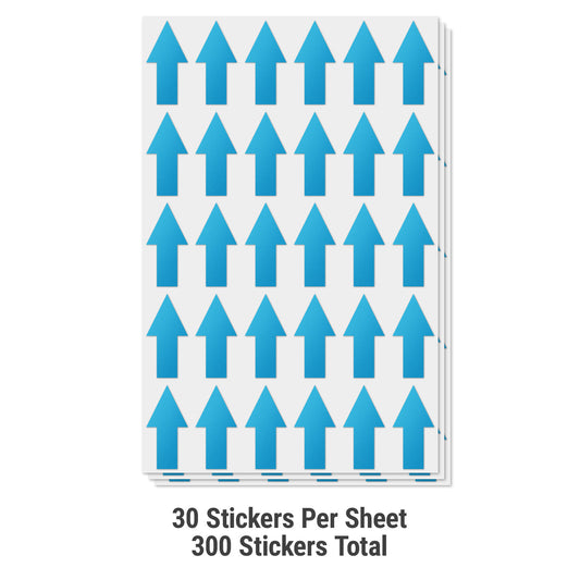 2 x 1in Stickers: Arrow Warehousing Labels (Blue)