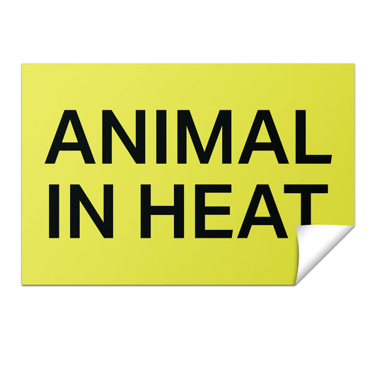 1.5 inch Pet Label: Animal in Heat Sticker (600 Count)
