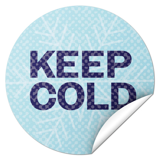 1 x 1in Food Labels: Keep Cold Stickers (600 count)