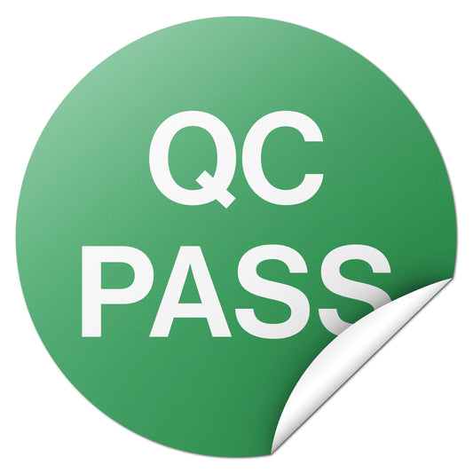 1in Quality Control Stickers: Pass (600 Count)