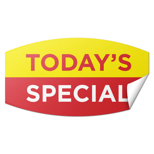 1.375 x 0.75in Retail & Food Labels: Todays Special Sale Stickers (600)