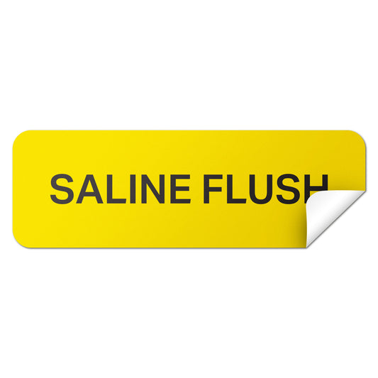 1.5 x 0.5in Medical Supply Label: Saline Flush Sticker (600 Count)