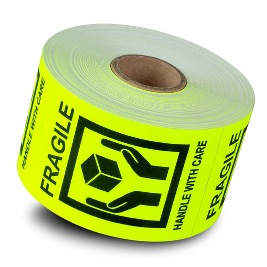 2 x 3in Stickers: Handle With Care Fragile Labels