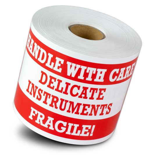 5 x 3in Stickers: Handle With Care Fragile Delicate Instruments Labels