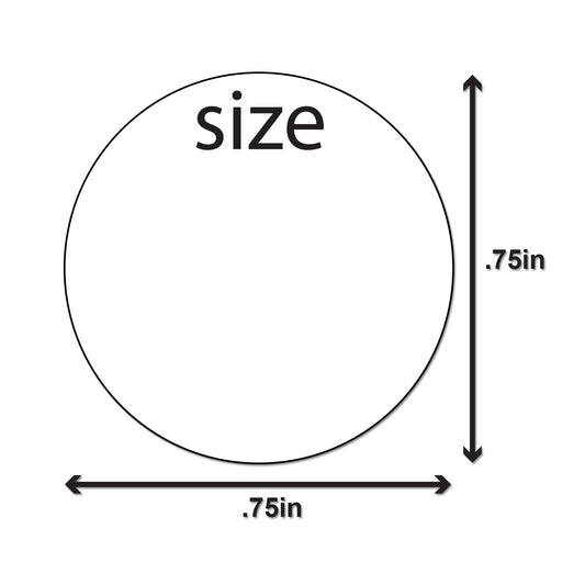 0.75in Sticker: Blank Clothing Size Label