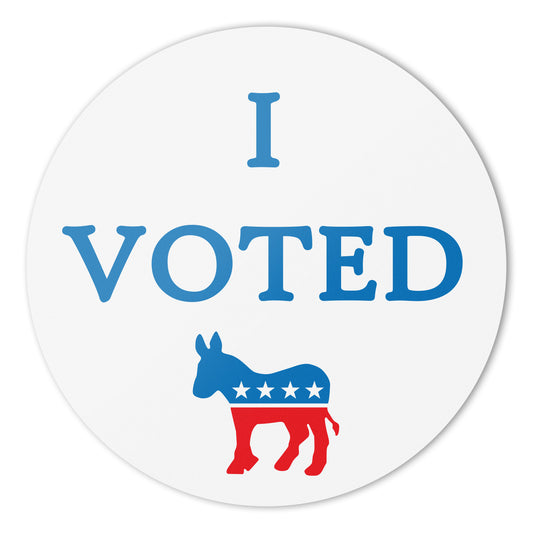 2.5in Sticker: I Voted Democrat Elections Label