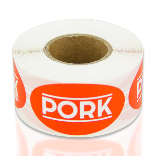 1.75 x 1in Sticker: Pork Food Label Roll