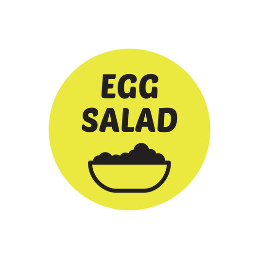 1in Sticker: Egg Salad Food Label Roll
