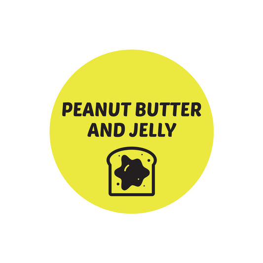 1in Sticker: Peanut Butter and Jelly Food Label Roll