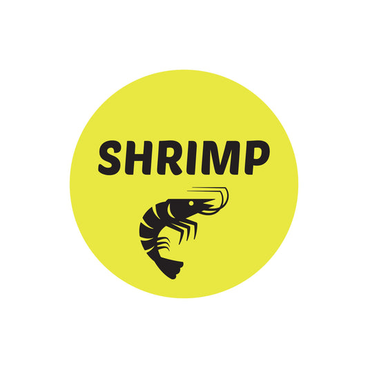 1in Sticker: Shrimp Food Label Roll