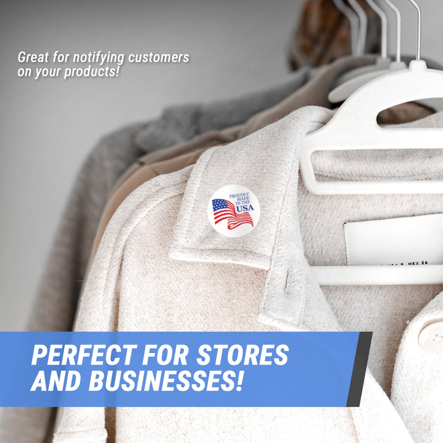 1.5in Sticker: Proudly Made in USA Retail Label