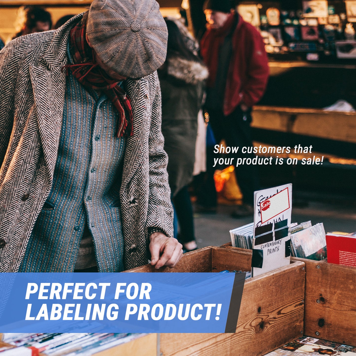 5.5 x 3.5in Sticker: Write-In Sale Label Roll