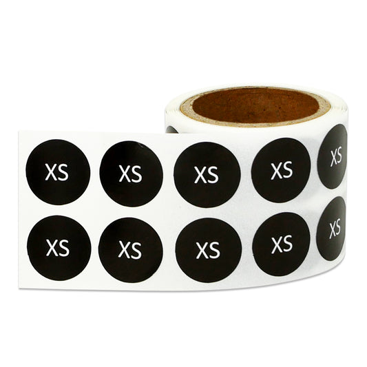 0.5in Sticker: X-Small Clothing Apparel Label (Size XS)