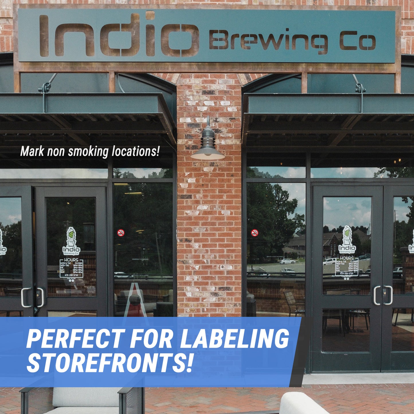 1.5in Sticker: No Smoking Warning Label Roll