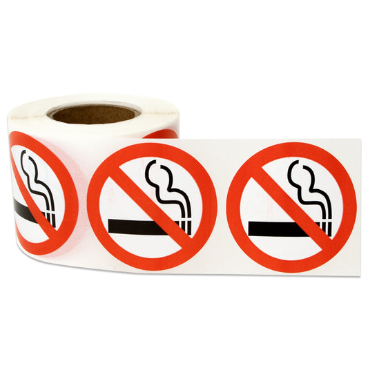 1.5in Sticker: No Smoking Warning Label Roll