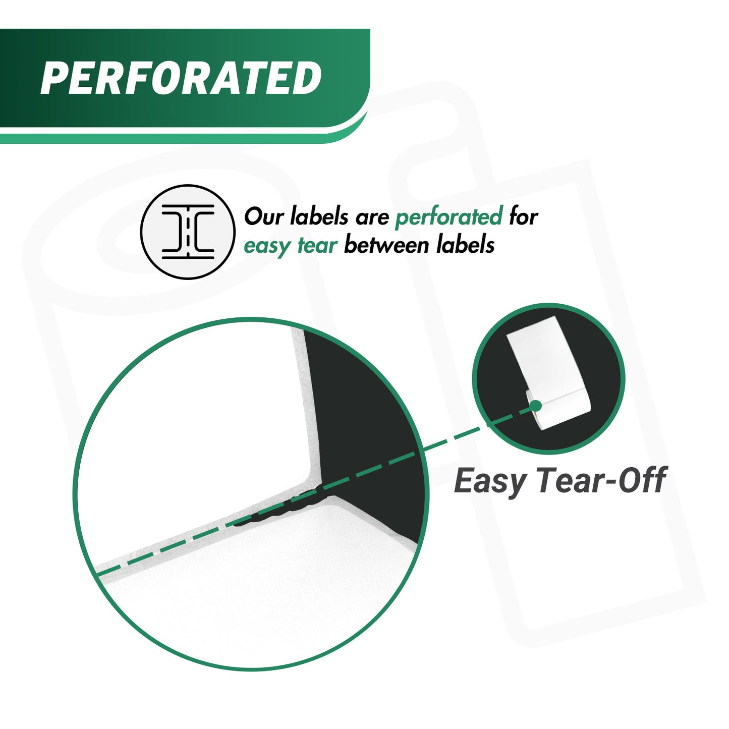 1.25 x 1in Blank Label: Direct Thermal (1 inch Core)