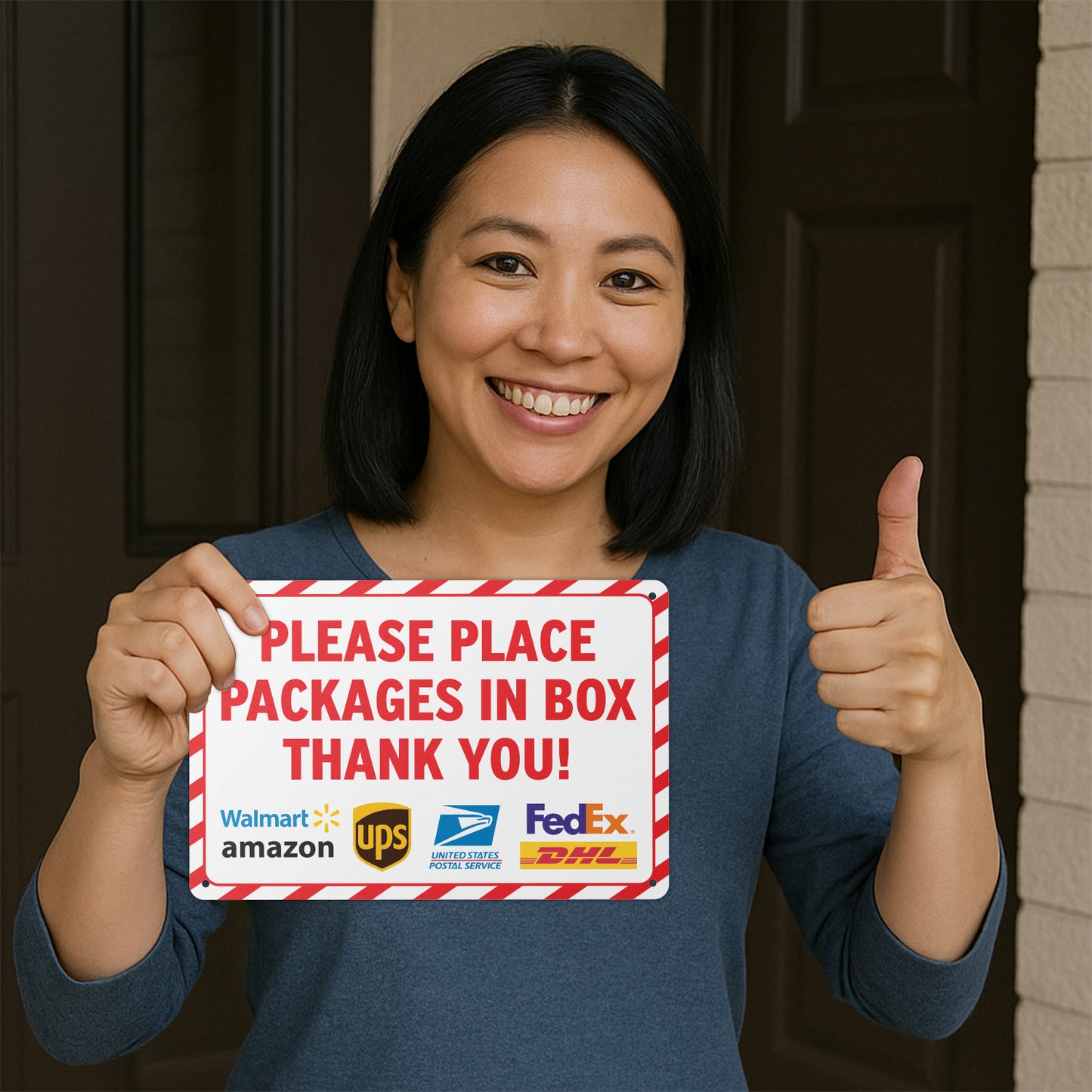 12 x 8in Delivery Sign: Please Place Packages in Box