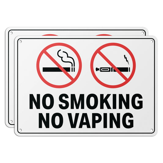 10 x 7in No Smoking, No Vaping Property Sign