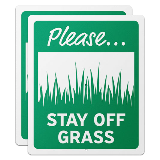 10 x 12in Yard Sign: Please Stay Off Grass