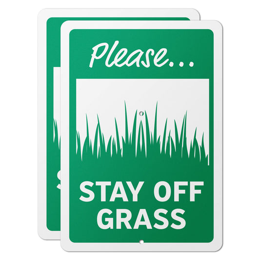 7 x 10in Yard Sign: Please Stay Off Grass
